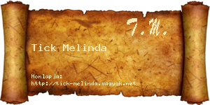 Tick Melinda névjegykártya