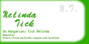 melinda tick business card